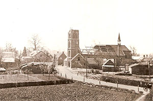 Afbraak van de oude kerk van Ommel